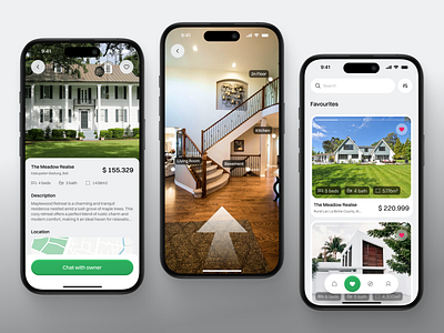 Sare - Another Page Real Estate Mobile App 360 apartment app design architecture clean detail page favourites figma find home home hotel interior listing app mobile app nija works product design property real estate real estate agency real estate app