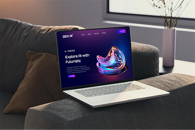 Meet GEN AI — a high-impact landing page concept crafted with UI interface landing page ui ux