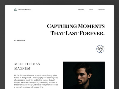Photography Portfolio Website - Hero Exploration photographer