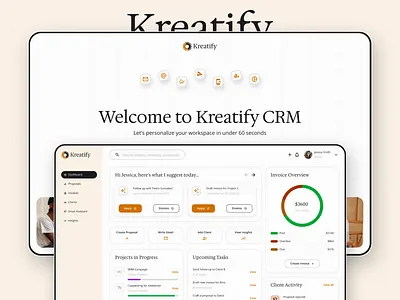CRM platform for creators branding crm platform graphic design product design saas ui ux web design