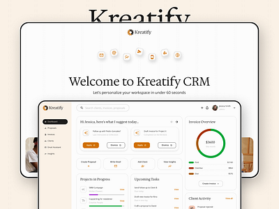 CRM platform for creators branding crm platform graphic design product design saas ui ux web design