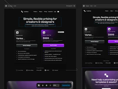 Pricing Page Web Design In Framer figma to framer