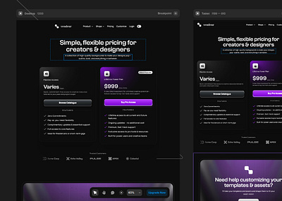 Pricing Page Web Design In Framer figma to framer
