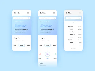 Textbook Online Store for Children children design e learning elearning interface kids light minimalism mobile school search smartphone soft store textbook ui web web design