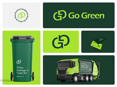 Go Green Logo, (Brand Identity Design) branding enviroment g logo gg graphic design greenlogo icon logo logo design new logo recycle recycle logo