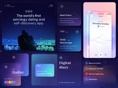 Branding for Gemini Near Me - astrology-based Mobile App app astrology brand identity branding dating app gemini mobile mobile app ui ux web design