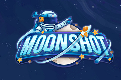 Moonshot Game Logo branding design game gamelogo illustration illustrator vector