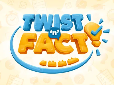 Twist n Fact Game Logo branding design flat gamelogo illustration illustrator logo vector