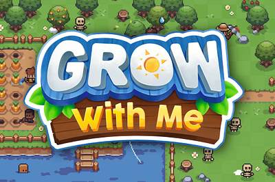 Grow With Me Game Logo branding design flat game gamelogo graphic design illustration illustrator logo vector