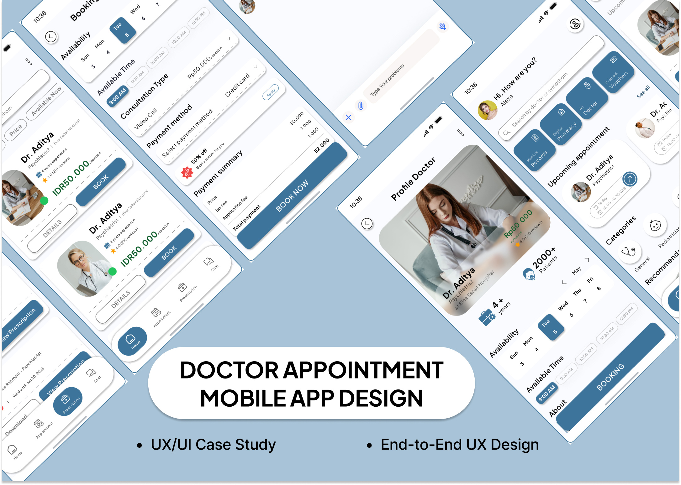 Doctor Appointment Mobile App Design – UX/UI Case Study component design