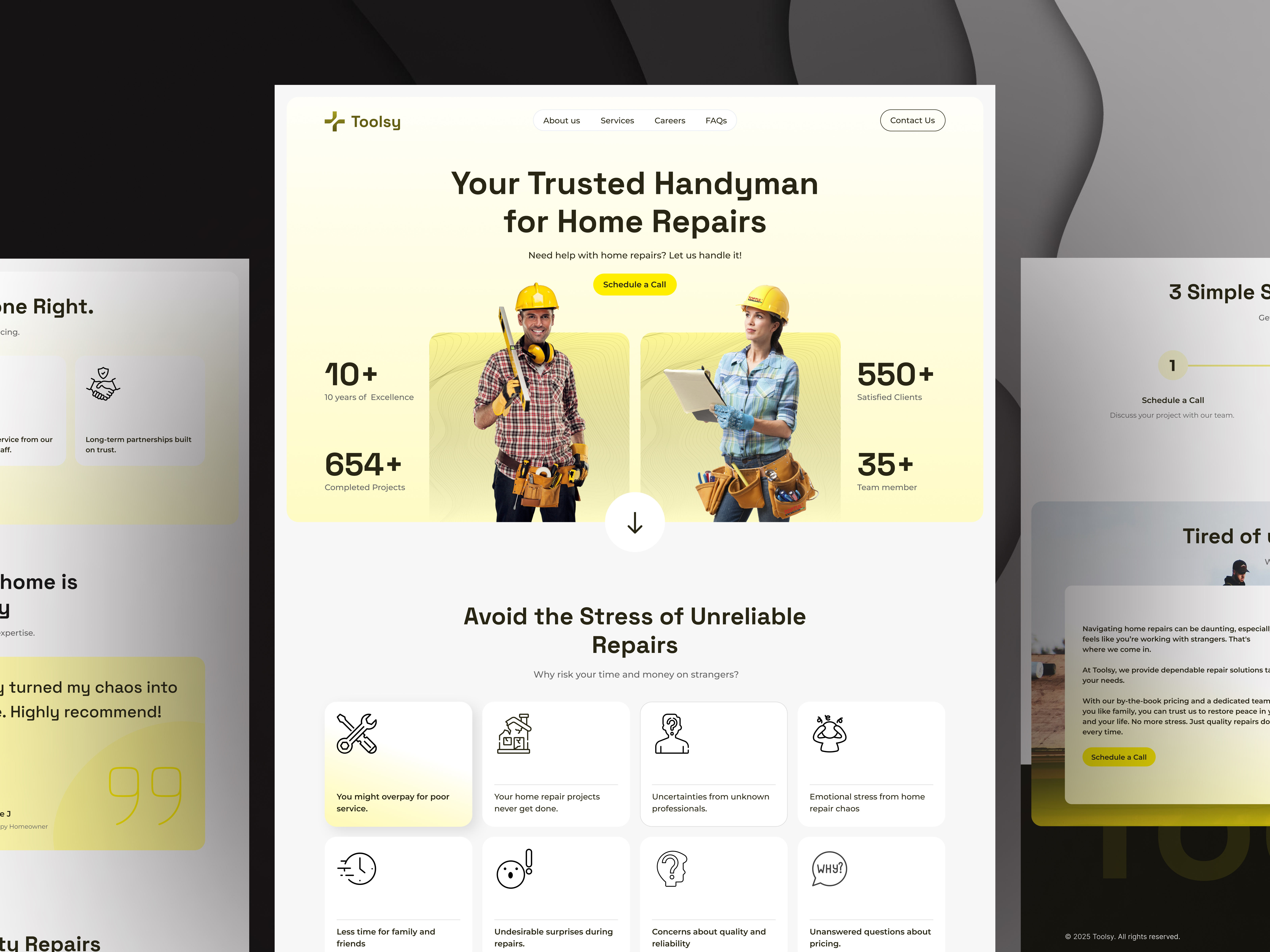 Example of Custom Website Design Per Page