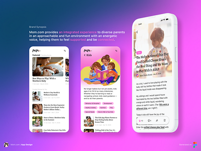 Mom.com App Design