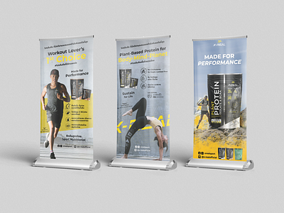X-REAL Roll Up Banners graphic design roll up