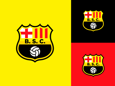 Barcelona SC Fantasy Crest Design badge barcelona branding crest ecuador fifa football futbol graphic design guayaquil logo logodesign soccer