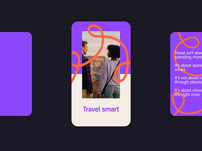 Ventur—Social Media Graphics adventure branding instagram instagram story line minimalist motion graphics orange purple social media travel