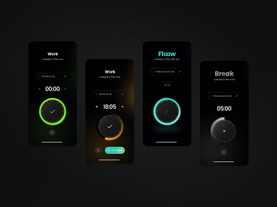 Mobile Productivity App Design Concept app graphic design mobile productivity timer
