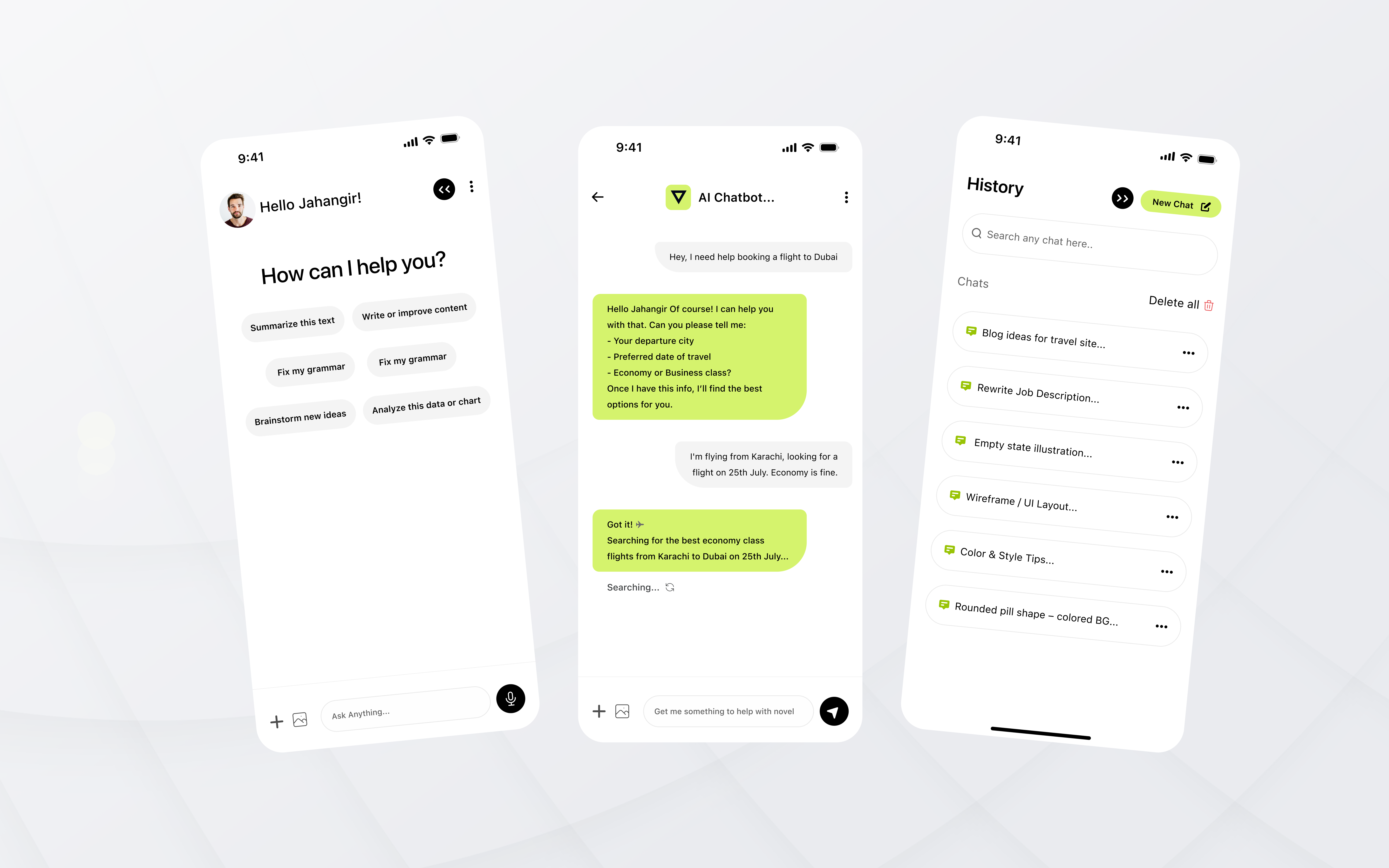 AI Chatbot UI UX Mobile App Design by Jahangir Hussain on Dribbble