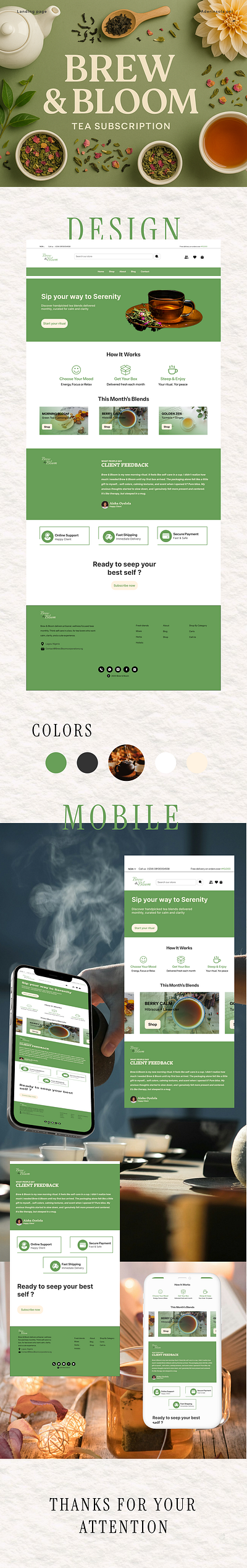 Brew & Bloom| E-commerce website branding ecommerce website figma graphic design landing page mobile design responsive ui web app website