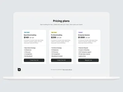 Pricing plans ai app pricing saas screen design ui design visual design web app website