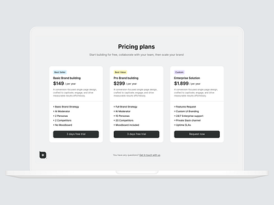 Pricing plans ai app pricing saas screen design ui design visual design web app website