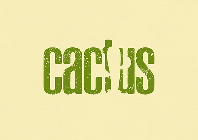 Cactus | Typographical Poster font graphics illustration letters poster sans serif simple text typography word
