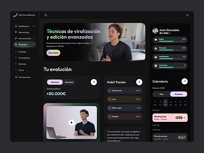 Dashboard Redesign – Club Futuros Millonarios business cleandesing dashboard design mobile spain ui uiclean ux webdesign