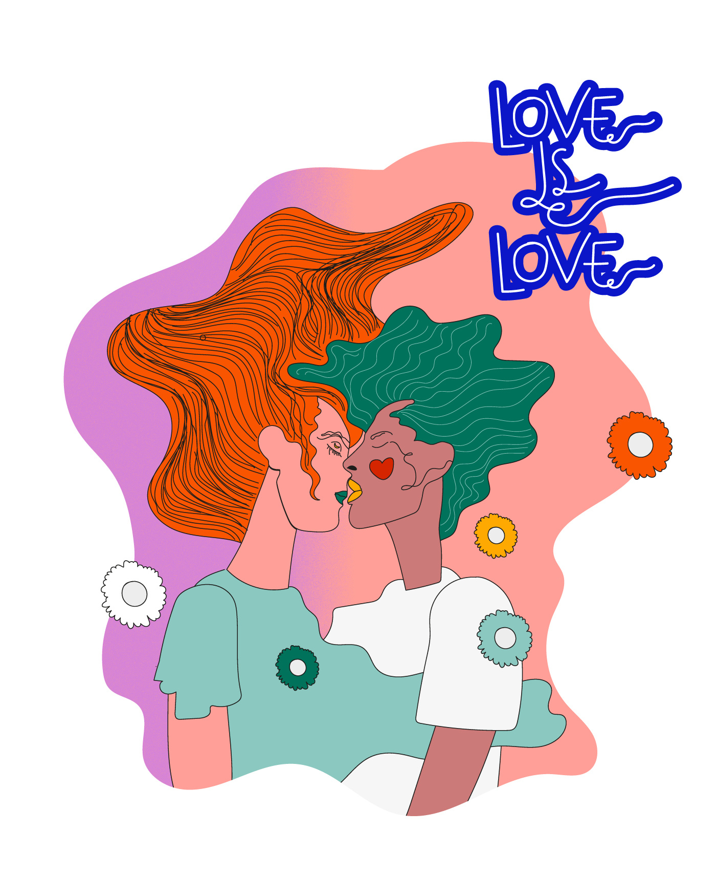 LGBT ILLUSTRATION art flat gay gay illustration graphic design illustration lgbtq ui vector