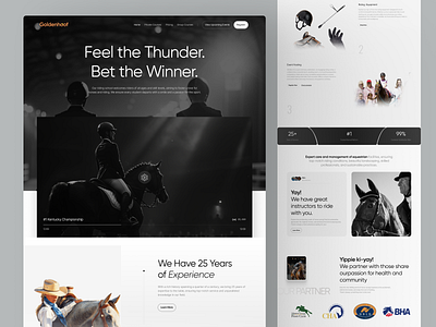 Goldenhoof - - Premium Horse Stable Company Profile Website horse cheval horse comminuty horse equine horse equitation website horse pony horse riding website horse show horse website horsemanship landing page landingpage web design webdesign website design website designer