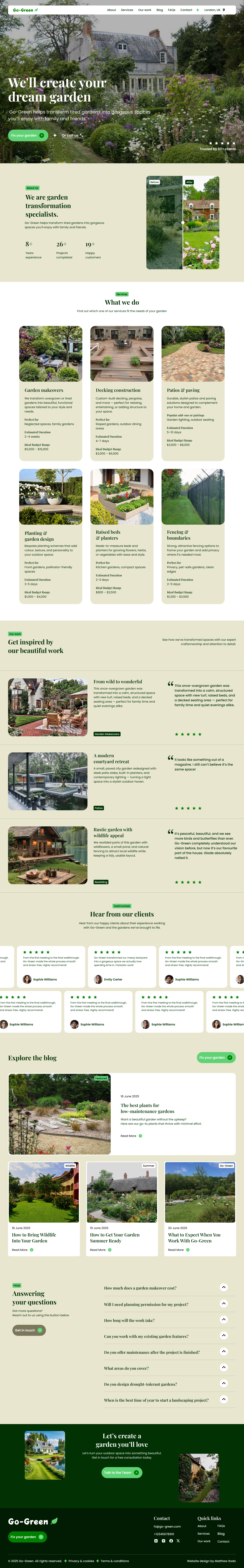 Go-Green | Gardening Business Website gardening business website