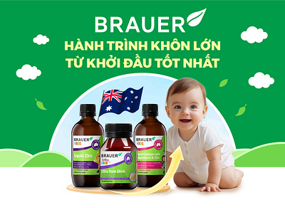 BRAUER advertisement baby billboard branding brauer design graphic design illustration pano poster vitamin