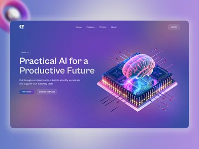 AI Header Exploration🔥 ai design artificial intelligence best ui templates design header landing page trend2025 trending ui ui ui design ux design web design