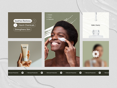 Pure - Skincare Branding beauty branding care cosmetic creative logo graphic design logo logo design logo designer logo type logos modern logo print pure pure logo skin skincare skincare branding skincare logo visual identity