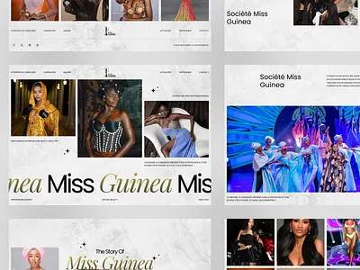 👑 Presenting the Miss Guinea – National Pageant Platform UI dailyui design design web editorial editorial design elegant landing page landing page design light miss universe photography ui uidesign ux webdesign website website design women