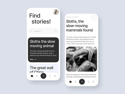 Facts blog article- Mobile app UI app ui application article design mobile app mobile app design ui ux