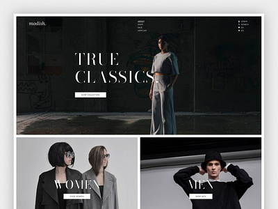 Modish - Clothing Store | Ecommerce | Web Design case study clothing clothing store ecommerce ecommerce website figma landing page ux design web design website