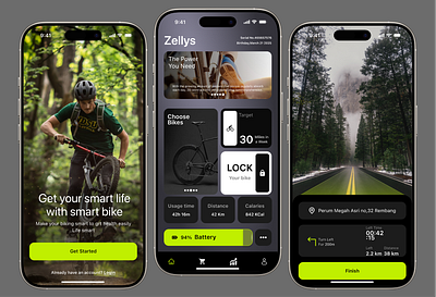 Teguh Irvan Ariyanto - Smart Bike App app design app mobile bicycle bike cycling graphic design illustration