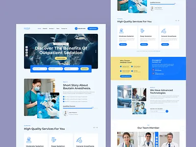 Healthcare Landing Page appointment care clinic consultation doctor fitness health health care homepage hospital landing page medical care patients ui ui design web web design website