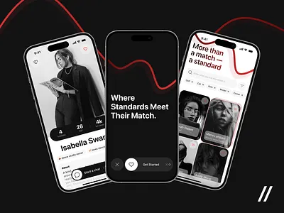 Dating Mobile iOS App Design android app app design concept app design template dark theme dashboard dashboard design dating dating app design ios match mobile mobile app mobile app design mobile ui online ui ux