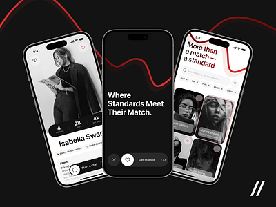 Dating Mobile iOS App Design android app app design concept app design template dark theme dashboard dashboard design dating dating app design ios match mobile mobile app mobile app design mobile ui online ui ux
