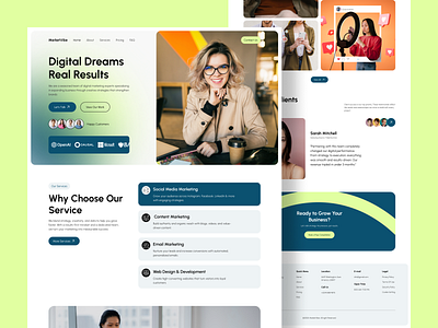 Digital Marketig Agency Landing Page agency company corporate digital marketing landing page marketing modern design popular design ui web design webdesign website