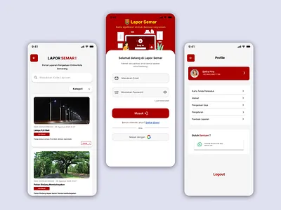 Redesign Lapor Semar App UI - Client Project
