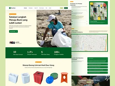 ☘️ EkoAksi - Landing Page for Environmental Education and Action branding graphic design logo ui