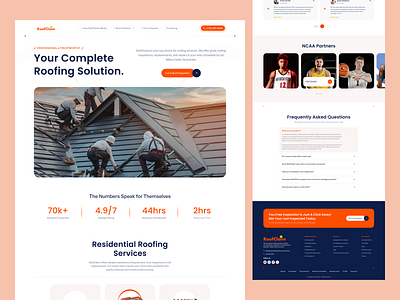 Roofing Services Website Landing page american architecture company construction home services homepage landing page modern website roofer roofing roofing landing page roofing website roofing website design rooftop website rooftop website design services simple ui web design website design