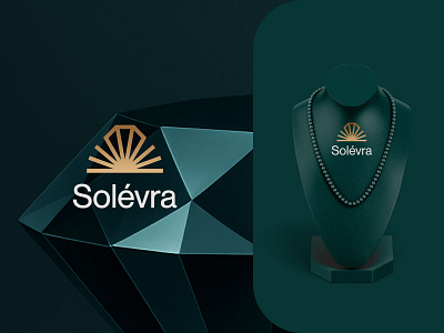 Solevra logo for jewelry Brand branding custom logo diamond icon jewelry logo logo mark sun