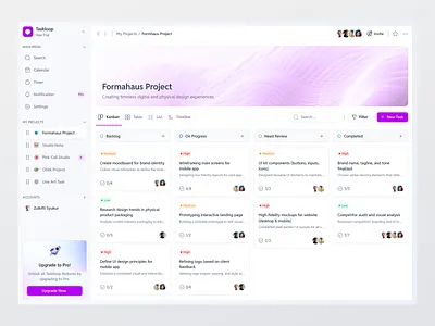 Taskloop - Task Management UI Dashboard admin panel backlog dashboard dashboard ui design employee management kpi project saas task task management timeline ui uidesign uiux user interface ux uxdesign web app web design