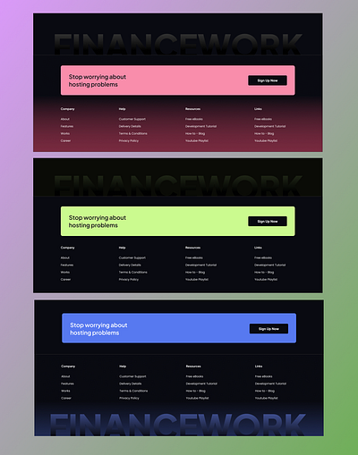 Modern footer design banner design designsystem figma footer modern style typography ui ux website