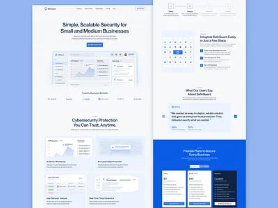 Cybersecurity SaaS Landing Page Concept concept cybersecurity dashboard design figma graphic design landing page product saas section security ui ux web web design