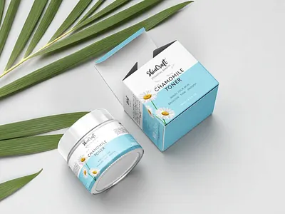 Skin Toner Box Packaging Design mockup