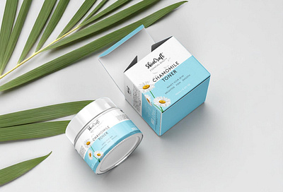 Skin Toner Box Packaging Design mockup