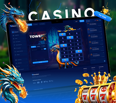 Dragon Tower - Casino Design bet betting casino betting game casino design casino game casino interface casino ui crypto casino dragon tower gambling gambling design game live casino mines roulette slot tower design web casino